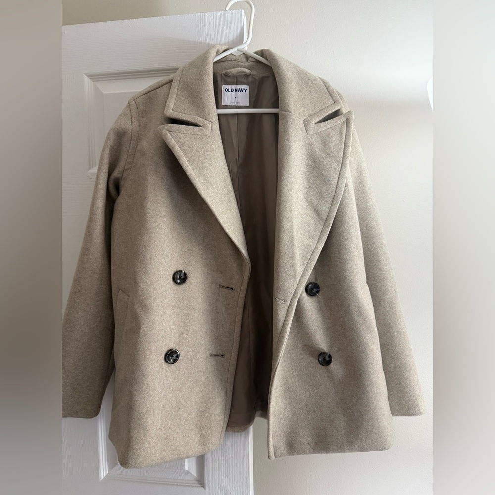 Old Navy Tan Peacoat Classic Wool Blend